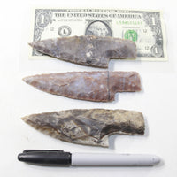 3 Stone Ornamental Knife Blades  #9038  Mountain Man Knife