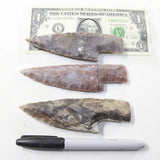 3 Stone Ornamental Knife Blades  #9038  Mountain Man Knife