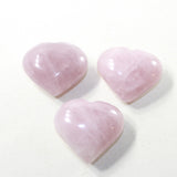 3 Rose Quartz Hearts Combined Weight of  273 Grams #1141 Gemstone Hearts