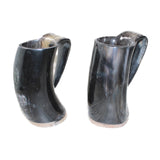 2 Horn Mugs # 4661       Medieval Tankard