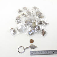 25 Stone Arrowhead Key Rings #6238  Keychain Tassel Bag Tag