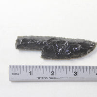 1 Small Obsidian Ornamental Knife Blade  #9135  Mountain Man Knife