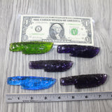 5 Small Glass Ornamental Knife Blades  #4842