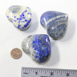 3 Lapis Hearts Combined Weight of  287 Grams #1241 Gemstone Hearts