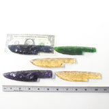 5 Glass Ornamental Knife Blades  #2435