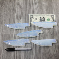 5 Opalite Ornamental Knife Blades  #1842 Mountain Man Knife