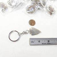 25 Stone Arrowhead Key Rings #6238  Keychain Tassel Bag Tag