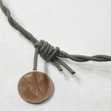 5 Yards of Leather Barbed Wire Gray Color  #5542