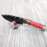 Shotgun Shell Handle Obsidian Blade Ornamental Knife #715n  Mountain Man Knife x