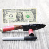 Shotgun Shell Handle Obsidian Blade Ornamental Knife #715n  Mountain Man Knife x