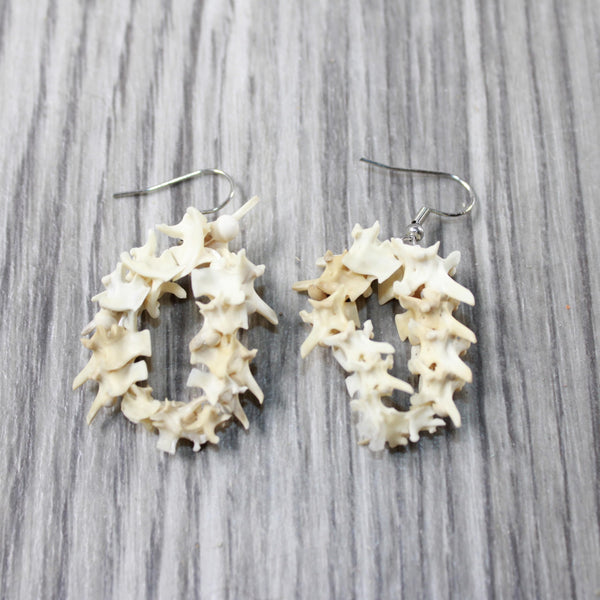 Rattlesnake Vertebrae Hoop Earrings  #4552  Mountain Man Earrings z
