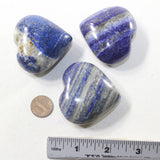 3 Lapis Hearts Combined Weight of  297 Grams #2241 Gemstone Hearts