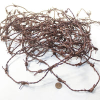 25 Yards of Leather Barbed Wire Antique Brown Color  #2542