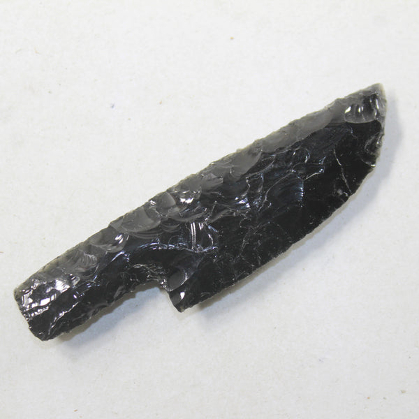 1 Small Obsidian Ornamental Knife Blade  #3542  Mountain Man Knife