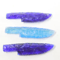 3 Glass Ornamental Knife Blades  #7135