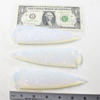 3 Opalite Ornamental Spearheads  #373-2  Arrowhead