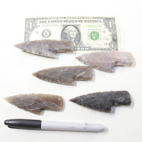 5 Small Stone Ornamental Knife Blades  #2739  Mountain Man Knife