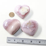 3 Mookaite Hearts Combined Weight of  260 Grams #453-1 Gemstone Hearts