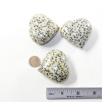 3 Dalmatian  Hearts Combined Weight of  264 Grams #383-1 Gemstone Hearts