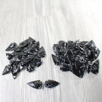 50 Large Obsidian Ornamental Arrowheads  #5259    Spearhead