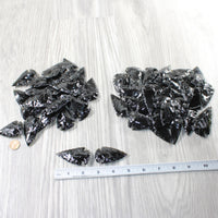 50 Large Obsidian Ornamental Arrowheads  #5259    Spearhead