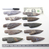 10 Stone Ornamental Knife Blades  #1341  Mountain Man Knife