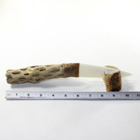 Cholla Cactus Wood Handle Bone Blade Ornamental Knife #33-142 Mountain Man Knife