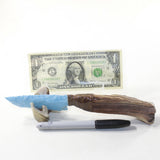 Ghost Wood Handle Opaque Glass Blade Ornamental Knife #3241 Mountain Man Knife