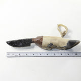 Deer Foot Handle Obsidian Blade Ornamental Knife #1241 Mountain Man Knife