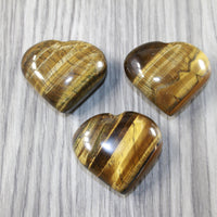 3 Tiger Eye Hearts Combined Weight of  274 Grams #5343 Gemstone Hearts