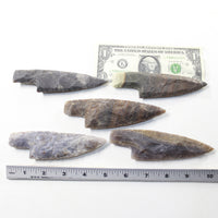 5 Stone Ornamental Knife Blades  #053-1  Mountain Man Knife