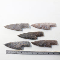 5 Stone Ornamental Knife Blades  #393-2  Mountain Man Knife
