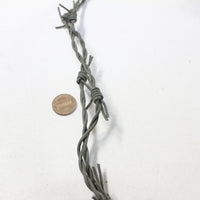 1 Leather Barbed Wire Necklace Gray Colored   #933-2