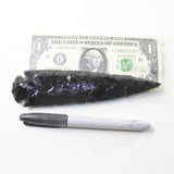 1 Obsidian Ornamental Spearhead  #0841  Arrowheads