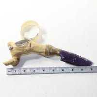Grapevine Wood Handle Glass Blade Ornamental Knife #3303-2 Mountain Man Knife