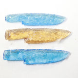 3 Glass Ornamental Knife Blades  Mountain Man Knife #9142