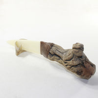 Grapevine Wood Handle Bone Blade Ornamental Knife #3941 Mountain Man Knife