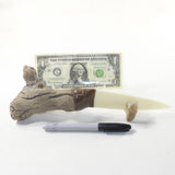Grapevine Wood Handle Bone Blade Ornamental Knife #3941 Mountain Man Knife