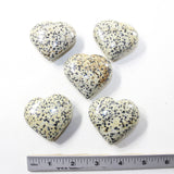 5 Dalmatian Hearts Combined Weight of  450 Grams #543-1 Gemstone Hearts