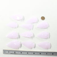 10 Pink Glass Ornamental Arrowheads  #8335  Arrowhead