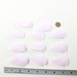 10 Pink Glass Ornamental Arrowheads  #8335  Arrowhead