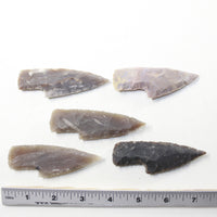 5 Small Stone Ornamental Knife Blades  #2739  Mountain Man Knife