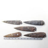 5 Stone Ornamental Spearheads  #9830  Arrowheads
