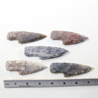 5 Small Stone Ornamental Knife Blades  #8042  Mountain Man Knife