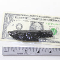 1 Small Obsidian Ornamental Knife Blade  #9135  Mountain Man Knife