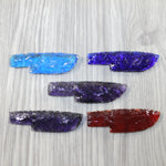 5 Small Glass Ornamental Knife Blades  #1942