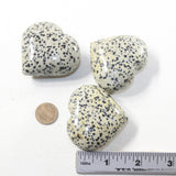 3 Dalmatian  Hearts Combined Weight of  264 Grams #273-1 Gemstone Hearts