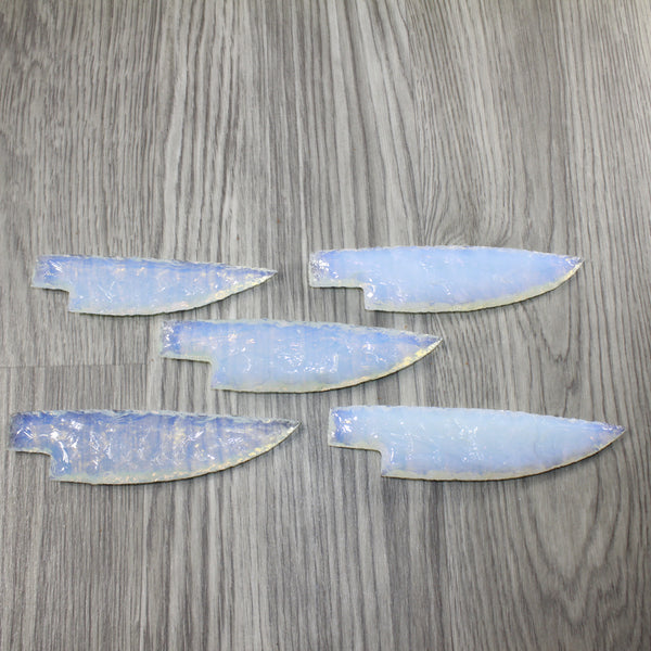 5 Opalite Ornamental Knife Blades  #2742 Mountain Man Knife