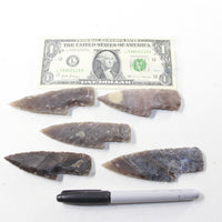 5 Small Stone Ornamental Knife Blades  #4430  Mountain Man Knife