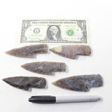 5 Small Stone Ornamental Knife Blades  #4430  Mountain Man Knife